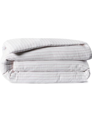 L’appartement Airply Stripe White Blush Çizgili Pamuklu King Size Nevresim 240 x 220 cm