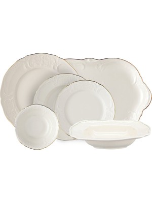 Rosenthal Sanssouci Elfenbein Gold Porselen 12 Kişilik 51 Parça Yemek Takımı