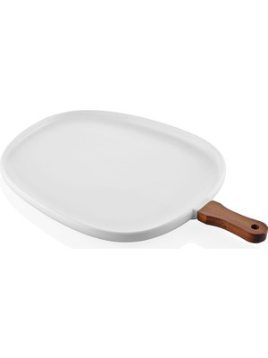 The Mia Woody Porselen Servislik 44 x 30 cm