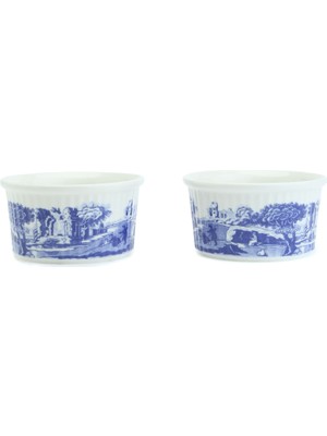 Spode Blue Italian Ramekin 2'li Porselen Kase
