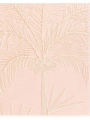 The Mia Pudra Pamuklu Püsküllü Throw Koltuk Şalı 170 x 130 cm