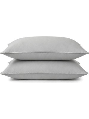 Qua Home Odin Taş Rengi Pamuk Saten 2'li Yastık Kılıfı 50 x 70 cm