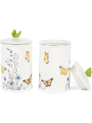 Mikasa Moor Butterfly Lovers Porselen 2'li Kavanoz 20 cm