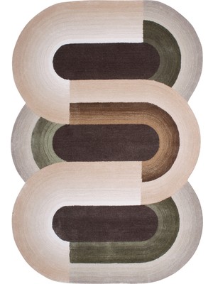 Loominology Rugs Geo Costom Made Özel Viskoz Yün Karışımlı Halı