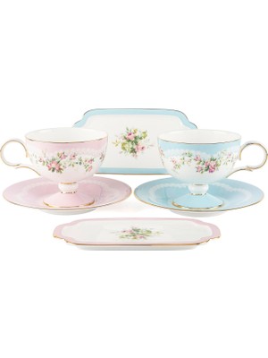 Mikasa Moor Rose Charm Porselen 6 Parça 2 Kişilik Çay Fincanı Seti