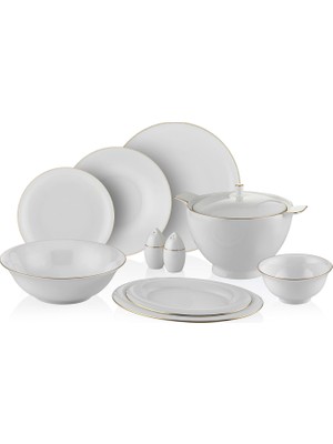 Royal London Amanda Gold Bone China 60 Parça 12 Kişilik Yemek Takımı