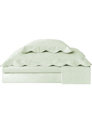 Valeron Alien Mint Pamuk Saten Jakar King Size Nevresim Takımı 240 x 220 cm