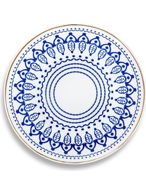 Some Home İstanbul Horse Luck Collection Blue Porselen Servis Tabağı 23 cm