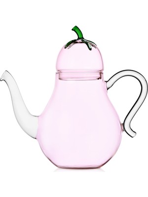 Ichendorf Milano Vegetables Koleksiyonu Patlıcan Figürlü Pembe Cam Demlik