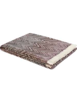 Missoni Home Antwan Kahverengi Desenli Yün Throw