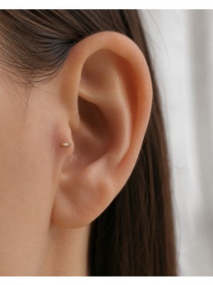 Sarezza Gold 14 Ayar Altın Desenli Fil Model Tragus Piercing Küpe