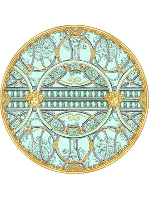 Versace Scala Palazzo Yeşil Porselen Servis Tabağı 33 cm