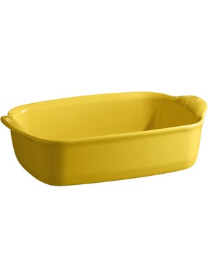 Emile Henry Mat Sarı Seramik Dikdörtgen Fırın Kabı 22 cm