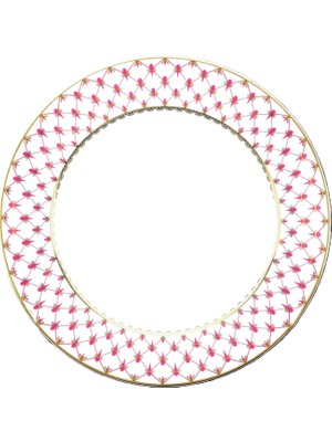 Imperial Porcelain Net Blues Pembe Porselen Çukur Tabak 22,5 cm