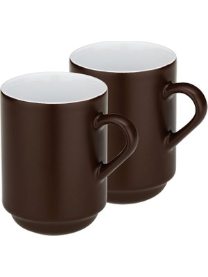 Kela Kahverengi Mattia 2'li Kupa Seti 300 ml