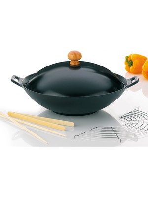 Kela Asia 5 Parça Döküm Demir Wok Seti
