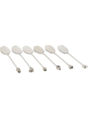 Mikasa Moor Silver Çelik Meyve Figürlü 6'lı Çay Kaşığı Seti