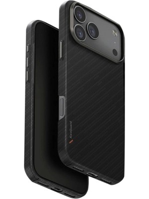 Uniq Keva Edge Slim iPhone 17 Pro Max Aramid Magsafe Uyumlu Siyah Telefon Kılıfı
