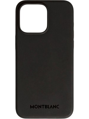 Montblanc Siyah iPhone 16 Pro Max Deri Magsafe Telefon Kılıf
