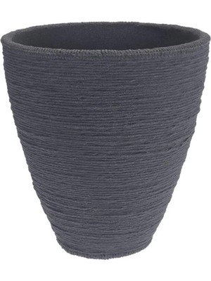 Via Gardenia Namook Antrasit Plastik Oluklu Saksı 40 x 40 cm