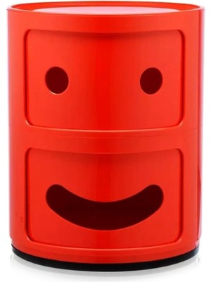 Kartell Componibili Smile Kırmızı 2 Çekmeceli Modül