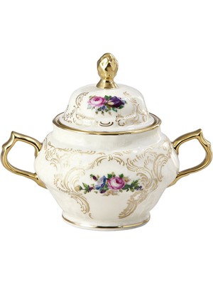 Rosenthal Sanssouci Elfenbein Diplomat Desenli Porselen Şekerlik