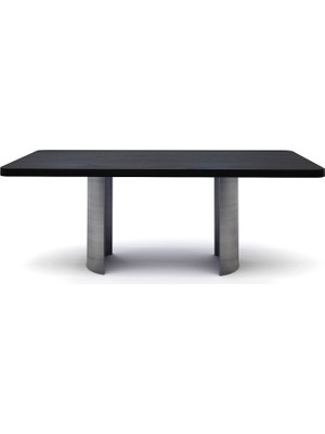 Örge Home Joy Antrasit Meşe Tabla Metal Ayak Yemek Masası