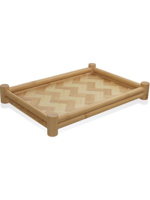 The Mia TPS0072 Wicker Bambu Tepsi