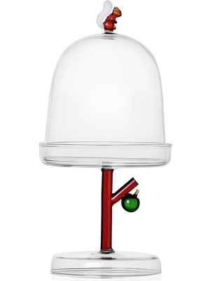 Ichendorf Milano Fruits & Flower Sincap Figürlü Ayaklı Cam Saklama Kabı