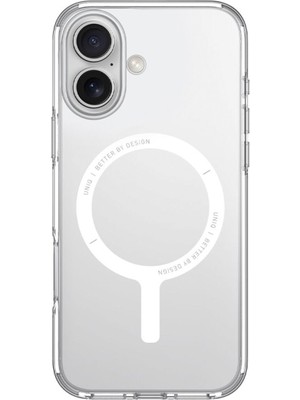 Uniq Clario iPhone 16 Plus Şeffaf Magsafe Uyumlu Telefon Kılıfı