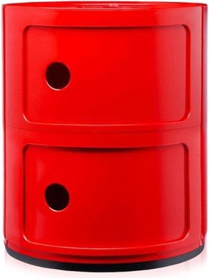 Kartell Componibili 2 Çekmeceli Kırmızı Modül Komodin