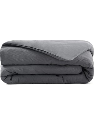 Barine Alford Antrasit %100 Pamuk Çift Kişilik Nevresim Kılıfı 200 x 220 cm