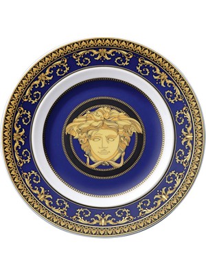 Versace Medusa Mavi Porselen Ekmek Tabağı 18 cm