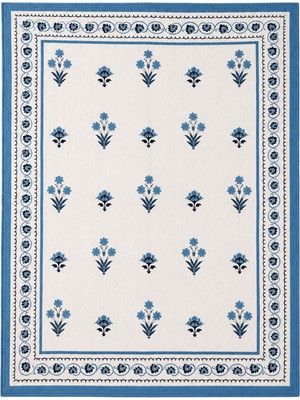 Uniqlooms Azure Mavi Desenli %100 Saf Pamuk Battal Boy Pike 240 x 260 cm