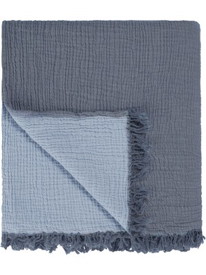 Barine Cocoon Mavi %100 Pamuk King Size Yatak Örtüsü 240 x 260 cm