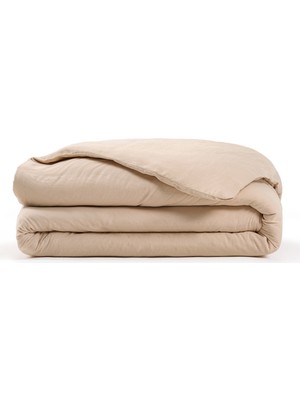 Barine Washed Linen Nougat Keten Çift Kişilik Nevresim 200X220 cm