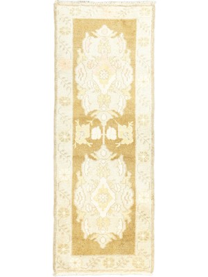 Soho Antiq Mentha Natural Renkli Yünlü Uşak Yolluk 61 x 165 cm