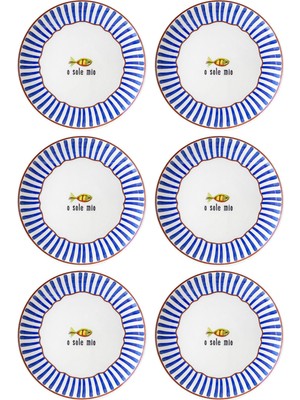 The Mia Fish Seramik 6'lı Servis Tabağı Seti