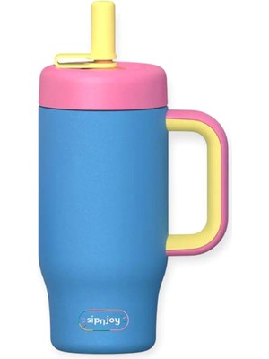 SipnJoy Handlehug Lacivert Çelik Çocuk Tumbler 550 ml