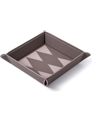 Madame Malachite Vide Poche Backgammon Vizon Deri Tepsi
