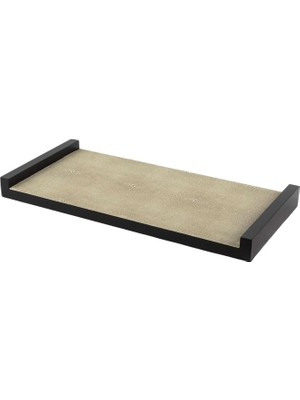 Mikasa Moor Sandy Ahşap Deri Kaplı Tepsi 38 cm