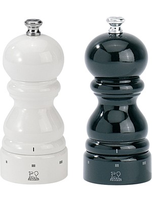 Peugeot Paris U Select Siyah Beyaz Karabiber ve Tuz Değirmen Seti 12 cm