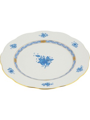 Herend Apponyi Desenli Mavi Porselen Yemek Tabağı 28.5 cm