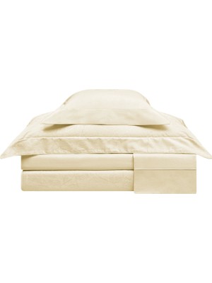 Valeron Amaouge Ekru Pamuk Jakar Super King Size Nevresim Takımı 260 x 240 cm
