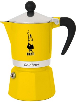 Bialetti Rainbow Sarı 3 Cup Mokapot