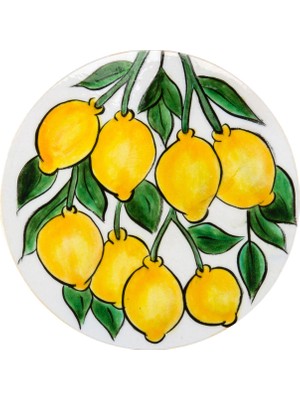 Feeling Good Inside Amalfi Coast Collection El Yapımı Seramik Mini Beyaz Peynir Tabağı 17 cm