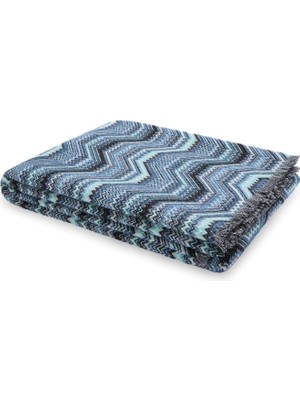 Missoni Home Merano Mavi Yün Throw
