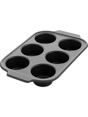 Greenpan Thermolon Yüzey Gri 6'lı Muffin Kabı