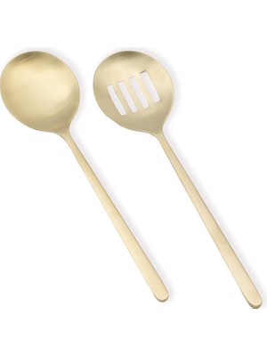 The Mia Giallo Şampanya Gold Çelik 2 Parça Servis Seti