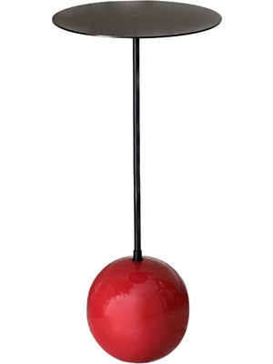 Tags Design Cherry Kırmızı Metal Yan Sehpa
